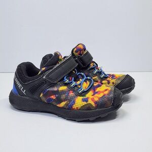 Merrell Shoes Kids Size 10.5 Multicolor Tie Dye Hook & Loop Hiking Sneakers